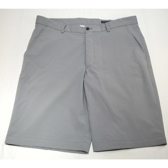 Greg Norman Men's Size 34 Active Wear Shorts Classic Gray Polyester Golf 19 Inch - Picture 1 of 5